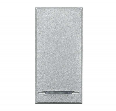 Кнопка 1п (NO) 16А 250В Axolute алюм. Leg BTC HC4055