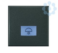 Кнопка 1п (NO) 10А 250В с символом «звонок» 2мод. Axolute антрацит Leg BTC HS4042/2