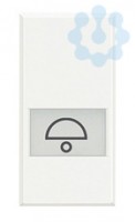 Кнопка 1п (NO) 10А 250В с символом «звонок» Axolute бел. Leg BTC HD4042