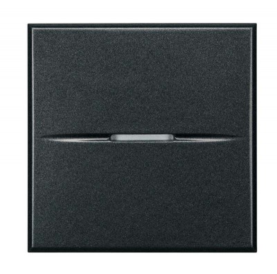 Кнопка 1п (NС) 10А 250В 2мод. Axolute антрацит Leg BTC HS4034/2