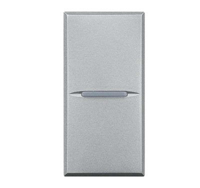 Кнопка 2п (NO) 10А 250В с независ. контактами Axolute алюм. Leg BTC HC4044