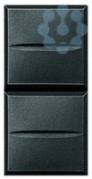 Кнопка двойн. 1Р (NO) + 1Р (NO) 10А 250В Axolute антрацит Leg BTC HS4036