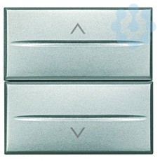 Переключатель 2-х кноп. 16А 1п 1-0-2 2мод. Axolute алюм. Leg BTC HC4027/2