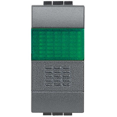 Кнопка 10А 1P-NО + индикатор с зел. рассеив. Leg BTC L4038V