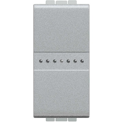 Кнопка Axial с авт. клем. размер 1мод. LivingLight алюм. Leg BTC NT4055A
