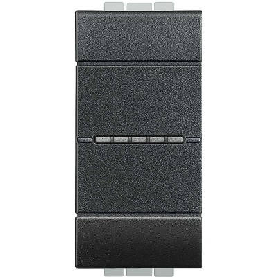 Кнопка Axial с авт. клем. размер 1мод. LivingLight антрацит Leg BTC L4055A