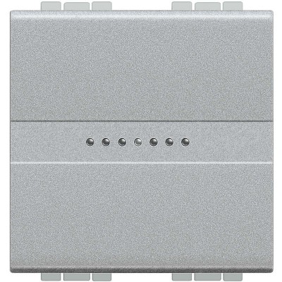 Кнопка Axial с авт. клем. размер 2мод. LivingLight алюм. Leg BTC NT4055M2A