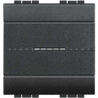 Кнопка Axial с авт. клем. размер 2мод. LivingLight антрацит Leg BTC L4055M2A