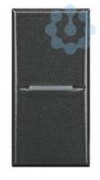 Выключатель 1-кл. 1п 1мод. СП Axolute Axial 16А IP20 антрацит Leg BTC HS4001