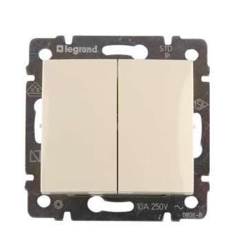 Механизм переключателя проходного 2-кл. СП Valena 10А IP44 250В сл. кость Leg 774198