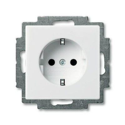 Механизм розетки 1-м СП Basic 16А IP20 250В альп. бел. ABB 2CKA002011A3855