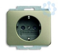 Розетка Schuko Alpha exclusive 16А 250В защ. шторки палладий ABB 2013-0-5252