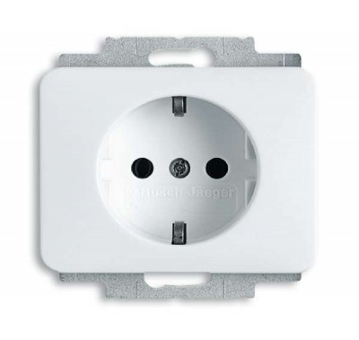 Розетка Schuko Alpha nea 16А 250В защ. шторки бел. матовый ABB 2013-0-4474
