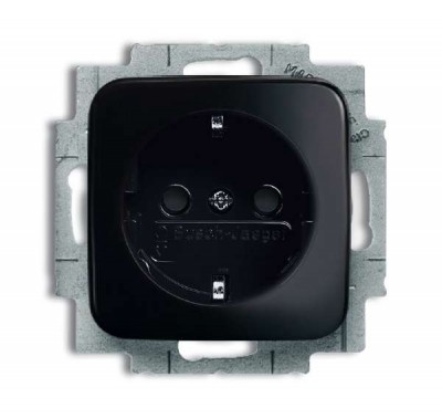 Розетка Schuko Reflex SI 16А 250В защ. шторки черн. ABB 2013-0-4706