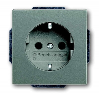 Розетка Schuko Solo/future 16А 250В защ. шторки сер. металлик (метеор) ABB 2013-0-5297