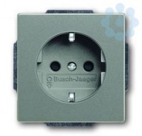 Розетка Schuko Solo/future 16А 250В защ. шторки сер. металлик (метеор) ABB 2013-0-5297