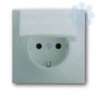 Розетка 1-м СП 1мод. Impuls 16А IP21 250В Schuko с крышкой серебр. метал. ABB 2CKA002018A1489