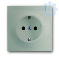 Розетка 1-м СП Impuls 16А IP21 250В Schuko с полем для надписи шампань метал. ABB 2CKA002011A2787