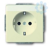 Розетка 1-м СП Solo/future 16А IP20 250В Schuko с полем для надписи savanne/сл. кость ABB 2CKA002011A3726
