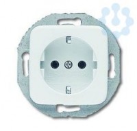 Розетка 1-м СП Reflex SI 16А IP21 250В Schuko с круглым суппортом альп. бел. ABB 2CKA002011A2183