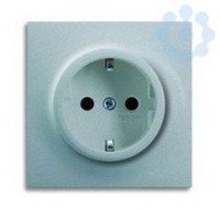 Розетка 1-м СП 1мод. Impuls 16А IP20 250В Schuko серебр. метал. ABB 2CKA002011A3845