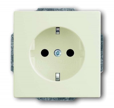 Розетка Schuko Solo/future 16А 250В chalet-white ABB 2011-0-6200