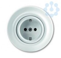 Розетка Schuko Decento 16А 250В в сборе альпийский бел. ABB 2011-0-6139
