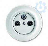 Розетка TV-R-SAT Decento оконечная в сборе альпийский бел. ABB 1724-0-4309