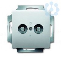 Розетка 2мод. для выравнивания потенциалов pur/сталь ABB 2CKA002495A0090