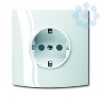 Розетка Schuko KS triton 16А 250В в корпусе бел. глянцевый ABB 2013-0-5256
