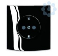Розетка 1-м СП 1мод. Triton 16А IP20 250В Schuko KS в корпусе черн. ABB 2CKA002013A5258