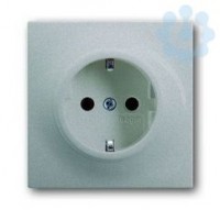 Механизм розетки 1-м СП 1мод. Impuls 16А IP21 250В защ. шторки серебр. метал. ABB 2CKA002013A5275