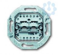 Механизм розетки компьютерной + телефонной 2-м RJ11/12 + RJ45 ISDN кат.3 8/8п раздельно ABB 2CKA000230A0243