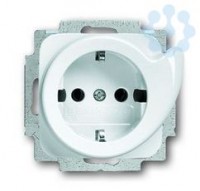 Розетка 1-м СП Reflex SI 16А IP21 250В 2P+E Schuko с выталк. вилки альп. бел. ABB 2CKA002011A2605