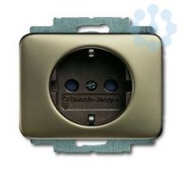 Розетка Alpha 2P+E защ. шторки бронза ABB 2013-0-4466