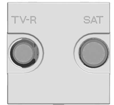 Розетка TV-R-SAT Zenit проходная с накладкой шампань ABB 2CLA225180N1901