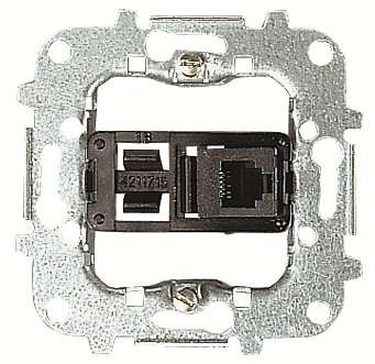 Розетка телекоммуникационная 8 конт. RJ45 кат.3s ABB 2CLA811730A1001