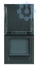 Розетка компьютерная Axolute RJ45 кат.6 FTP 110 антрацит Leg BTC HS4262C6S