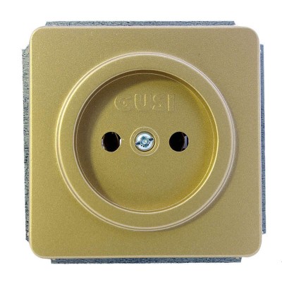Механизм розетки 1-м СП Extra 16А IP21 без заземл. зол. GUSI С1Р1-005