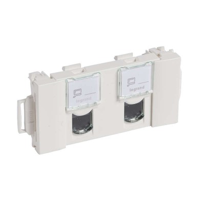 Механизм розетки компьютерной 2-м СП 4мод. Mosaic RJ45 кат.6 UTP CD Leg 076544