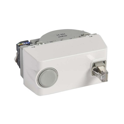 Розетка компьютерная СП Mosaic 4мод. с вытяжным шнуром RJ45 (0.9м) CAT.5E FTP бел. Leg 076531