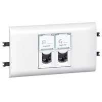 Механизм розетки компьютерной 2-м СП Mosaic RJ45 кат.6E FTP с рам. с суппорт. для кабель-канала DLP Leg 078693