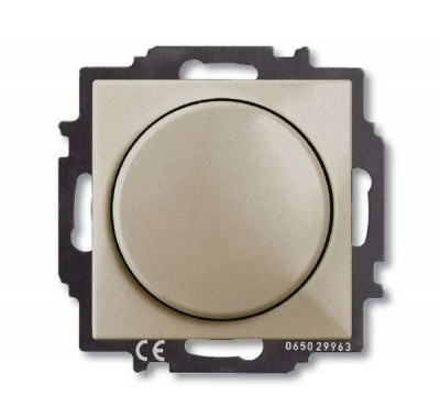 Механизм светорегулятора Basic 55 Busch-Dimmer 60-400Вт с центральной платой шампань ABB 2CKA006515A0845