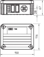 Коробка распределительная 150х116х67мм T100 WB 1W3 1S3 OBO 2007815