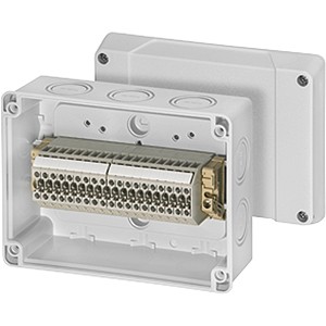 Коробка распределительная ОП 125х167х82мм IP65 RK9109 с ряд. клемн. 19к. HENSEL 6000032