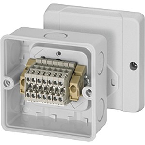 Коробка распределительная ОП 88х88х53мм IP65 с клемм. RD9127 7к. наружн. крепл. HENSEL 6000027