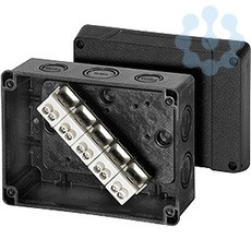 Коробка распределительная ОП 125х167х82мм IP66/67 с клемм. KD 5105 черн. HENSEL 60000793