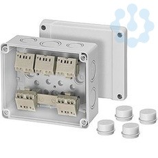 Коробка распределительная ОП 139х119х70мм IP55/65 с клемм. KC 9045 сер. HENSEL 60000766