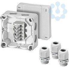 Коробка распр. ОП 85х85х51 с клемн. IP55/65 сер. DN 2035 HENSEL 60000119