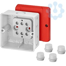 Коробка распределительная ОП 98х98х61мм IP55/65 D 9240 красн. крышка HENSEL 60000713
